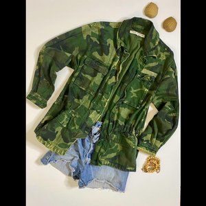 Free People Oversized Camo Jacket Medium